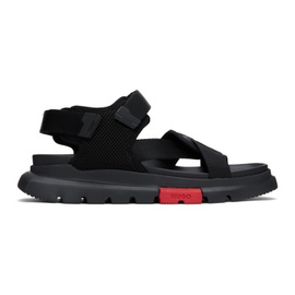 휴고 Hugo Black Velcro Sandals 241084M234014