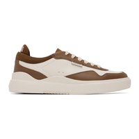 휴고 Hugo 오프화이트 Off-White & Brown Leather Lace-Up Sneakers 241084M237019