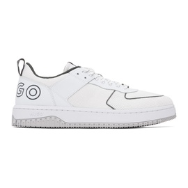 휴고 Hugo 오프화이트 Off-White Mixed-Material Sneakers 241084M237022