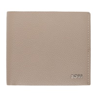 BOSS Beige Leather Wallet 241085M164000