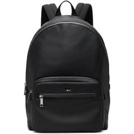 BOSS Black Faux-Leather Signature Details Backpack 241085M166009