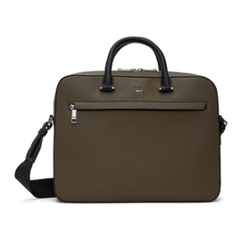BOSS Brown Faux-Leather Briefcase 241085M167007