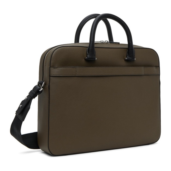  BOSS Brown Faux-Leather Briefcase 241085M167007