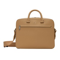 BOSS Beige Ray Faux-Leather Briefcase 241085M167018