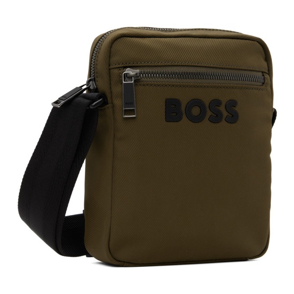  BOSS Khaki Contrast Logo Bag 241085M170007