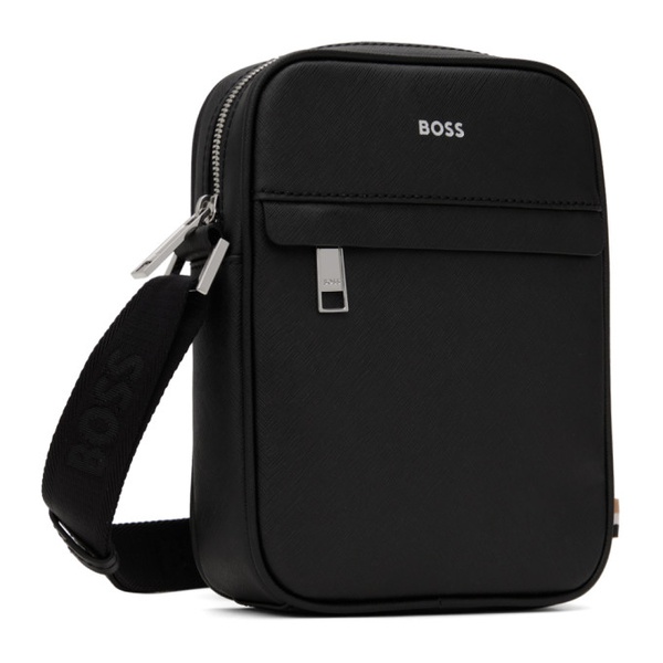  BOSS Black Structured Reporter Bag 241085M170015