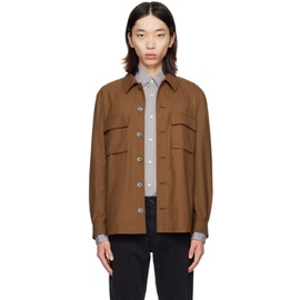 BOSS Brown Relaxed-Fit Jacket 241085M180007