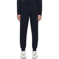 BOSS Navy Embroidered Sweatpants 241085M190002