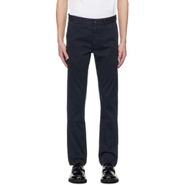 BOSS Navy Slim-Fit Trousers 241085M191005