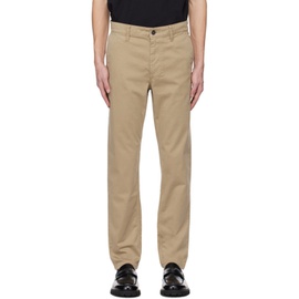BOSS Beige Tapered-Fit Trousers 241085M191009