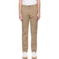 BOSS Taupe Slim-Fit Trousers 241085M191016