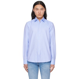 BOSS Blue Spread Collar Shirt 241085M192003