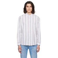 BOSS White Striped Shirt 241085M192036