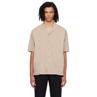 BOSS Taupe Relaxed-Fit Shirt 241085M192067
