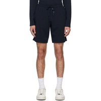 BOSS Navy Embroidered Shorts 241085M193000