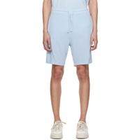 BOSS Blue Embroidered Shorts 241085M193022