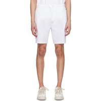 BOSS White Embroidered Shorts 241085M193024