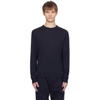 BOSS Navy Relaxed-Fit Sweater 241085M201007