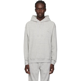 BOSS Gray Embroidered Hoodie 241085M202006