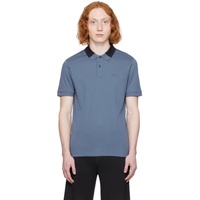 BOSS Blue Embroidered Polo 241085M212000