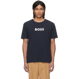 BOSS Navy Contrast T-Shirt 241085M213014
