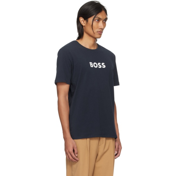  BOSS Navy Contrast T-Shirt 241085M213014