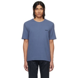 BOSS Blue Waffle Knit T-Shirt 241085M213015