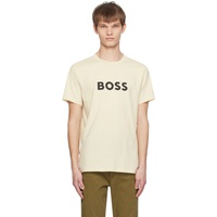BOSS Beige Crewneck T-Shirt 241085M213054