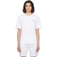 BOSS White Embroidered T-Shirt 241085M213067
