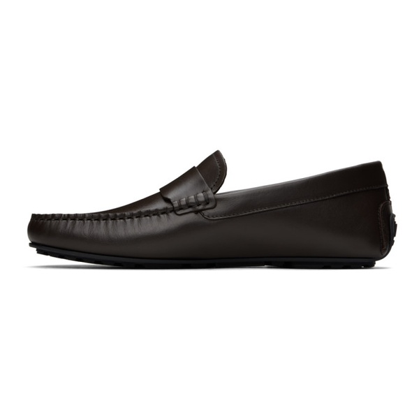  BOSS Brown Noel Driver Loafers 241085M231002