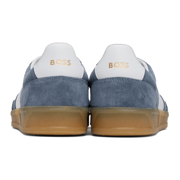  BOSS Blue Suede Sneakers 241085M237040