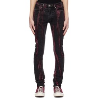 수비 Ksubi Black & Red Van Winkle Jeans 241088M186000