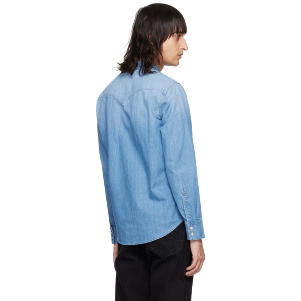  리바이스S Blue Barstow Western Denim Shirt 241099M192013