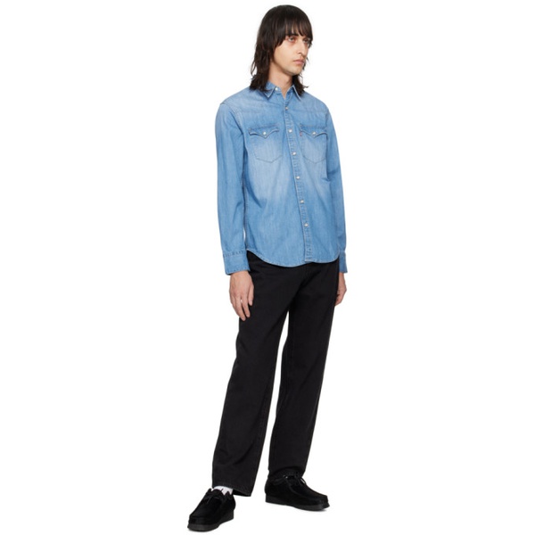  리바이스S Blue Barstow Western Denim Shirt 241099M192013
