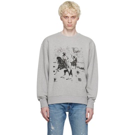 리바이스 Gray Printed Sweatshirt 241099M204000