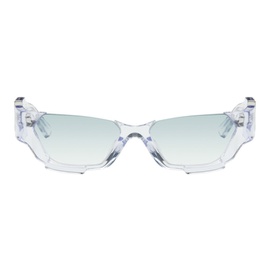 펑첸왕 Feng Chen Wang SSENSE Exclusive Transparent Deconstructed Sunglasses 241107F005001