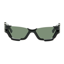 펑첸왕 Feng Chen Wang SSENSE Exclusive Black Deconstructed Sunglasses 241107M134000