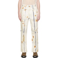 펑첸왕 Feng Chen Wang White Plant-Dyed Jeans 241107M186004