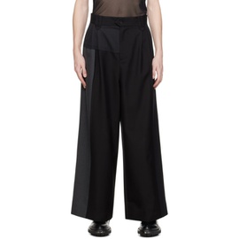 펑첸왕 Feng Chen Wang Black Paneled Trousers 241107M191005