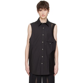펑첸왕 Feng Chen Wang Black Sleeveless Shirt 241107M192002