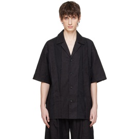 펑첸왕 Feng Chen Wang Black Distressed Shirt 241107M192006