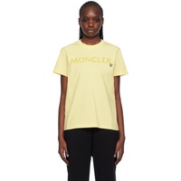 몽클레어 Moncler Yellow Embroidered T-Shirt 241111F110019