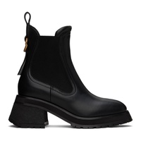 몽클레어 Moncler Black Gigi Leather Boots 241111F113002