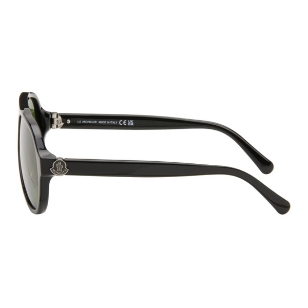 몽클레어 몽클레어 Moncler Black Aviator Sunglasses 241111M134001