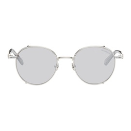 몽클레어 Moncler Silver & White Owlet Sunglasses 241111M134015