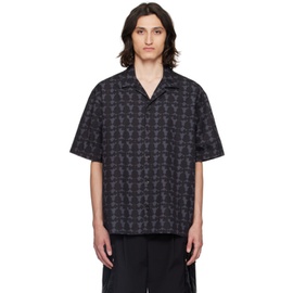 몽클레어 Moncler Gray & Black Print Shirt 241111M192076