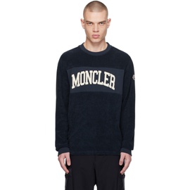몽클레어 Moncler Navy Embroidered Sweatshirt 241111M204013