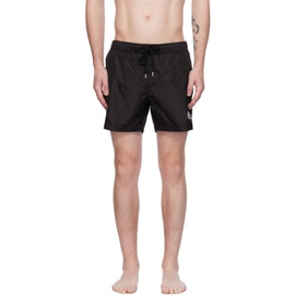 몽클레어 Moncler Black Patch Swim Shorts 241111M208000