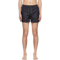 몽클레어 Moncler Black Printed Swim Shorts 241111M208021