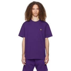 칼하트 Carhartt Work In Progress Purple Chase T-Shirt 241111M213033